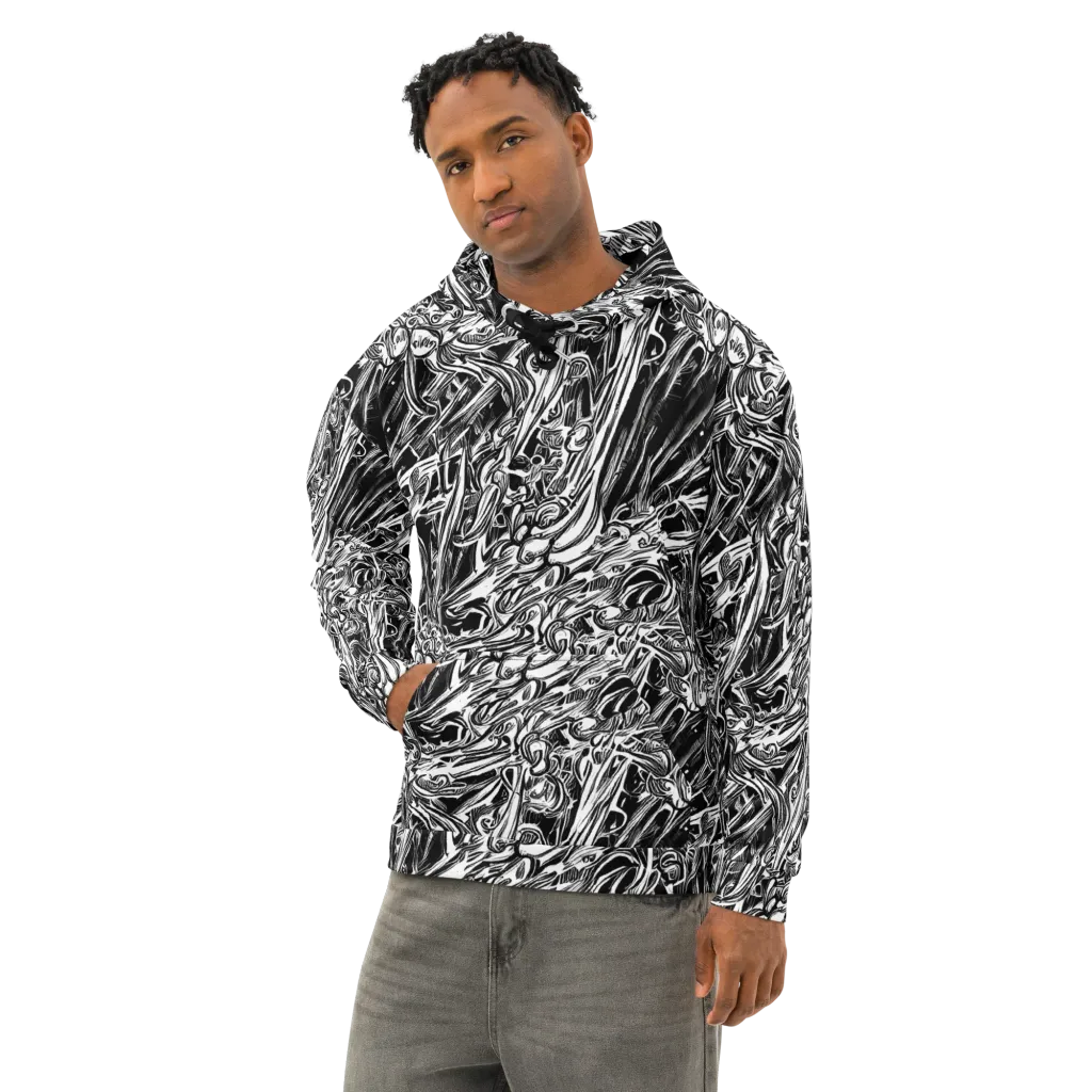 Blackwater Etch on Cotton Hoodie — Left Front