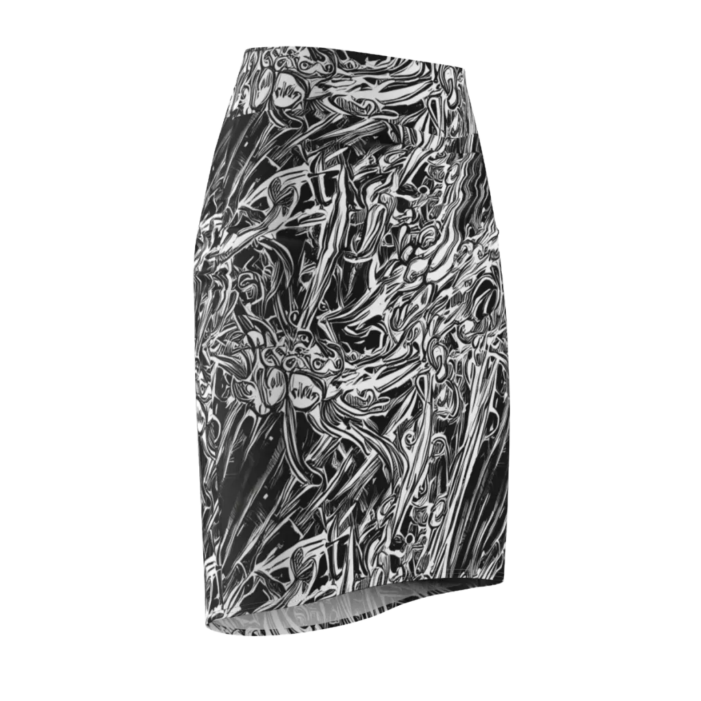 Blackwater Etch on Pencil Skirt — Front Side