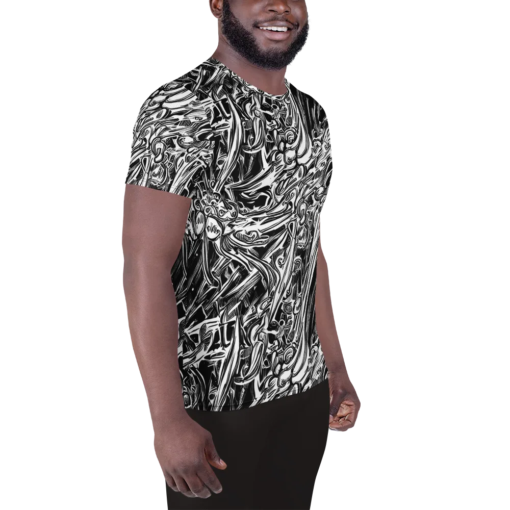 Blackwater Etch on Men's Athletic T-Shirt — Right