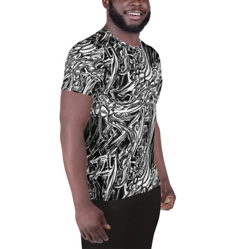 Blackwater Etch on a Men's Athletic T-Shirt