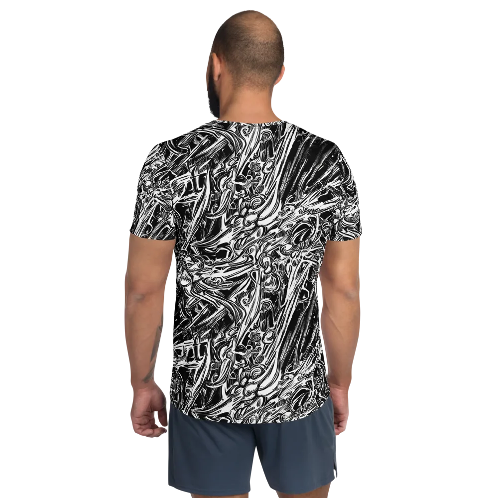 Blackwater Etch on Men's Athletic T-Shirt — Back