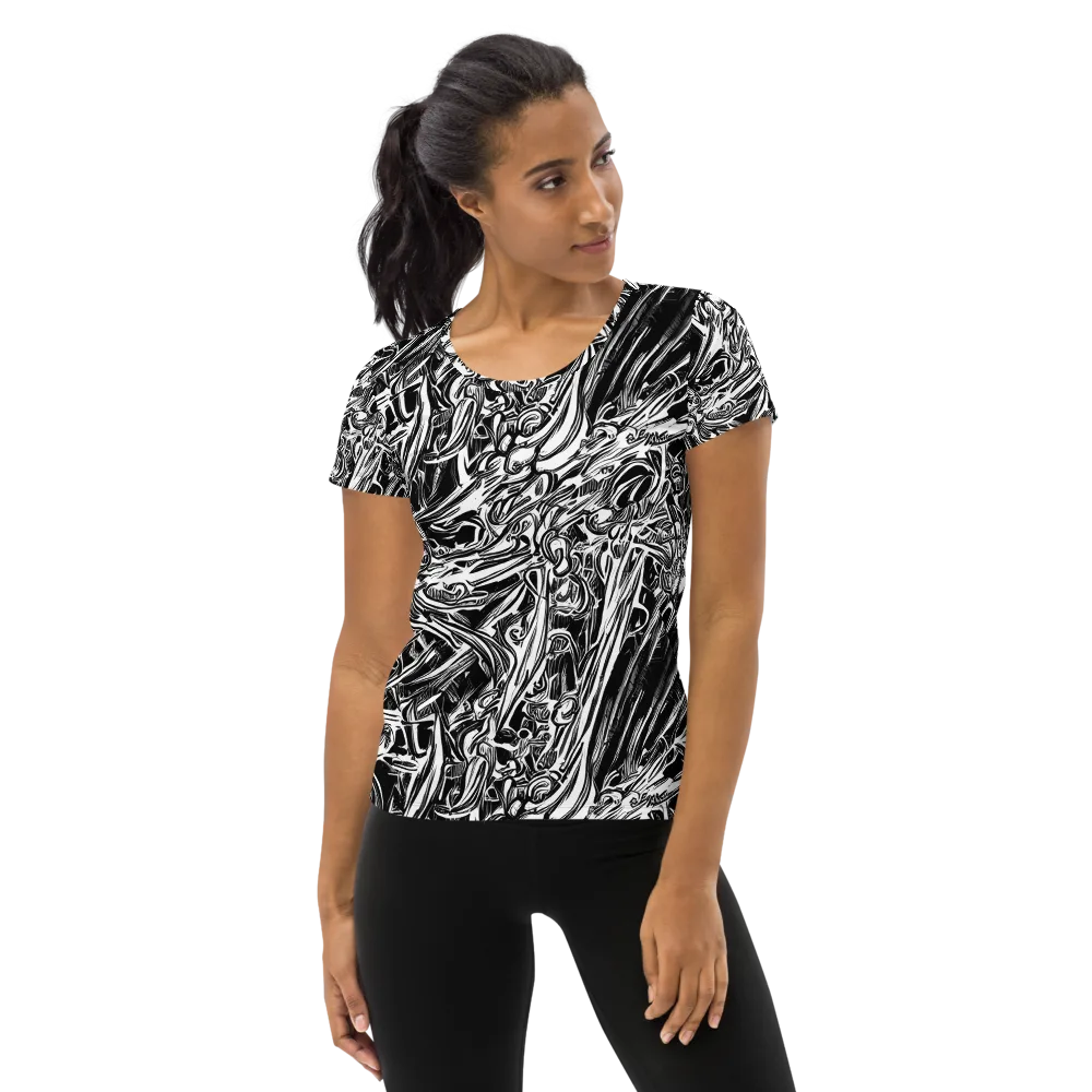 Blackwater Etch on Women's Athletic T-Shirt — Front