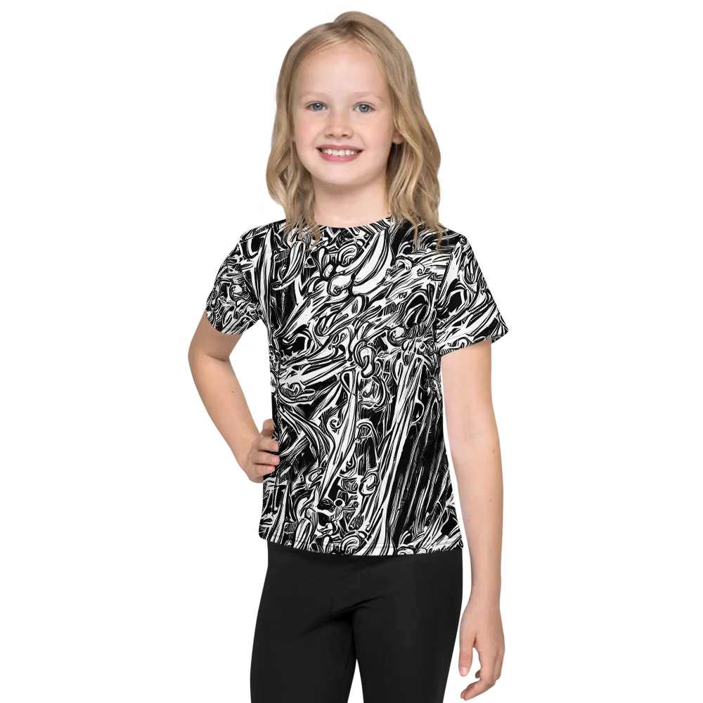 Blackwater Etch on Kids Crew Neck T-Shirt — Front
