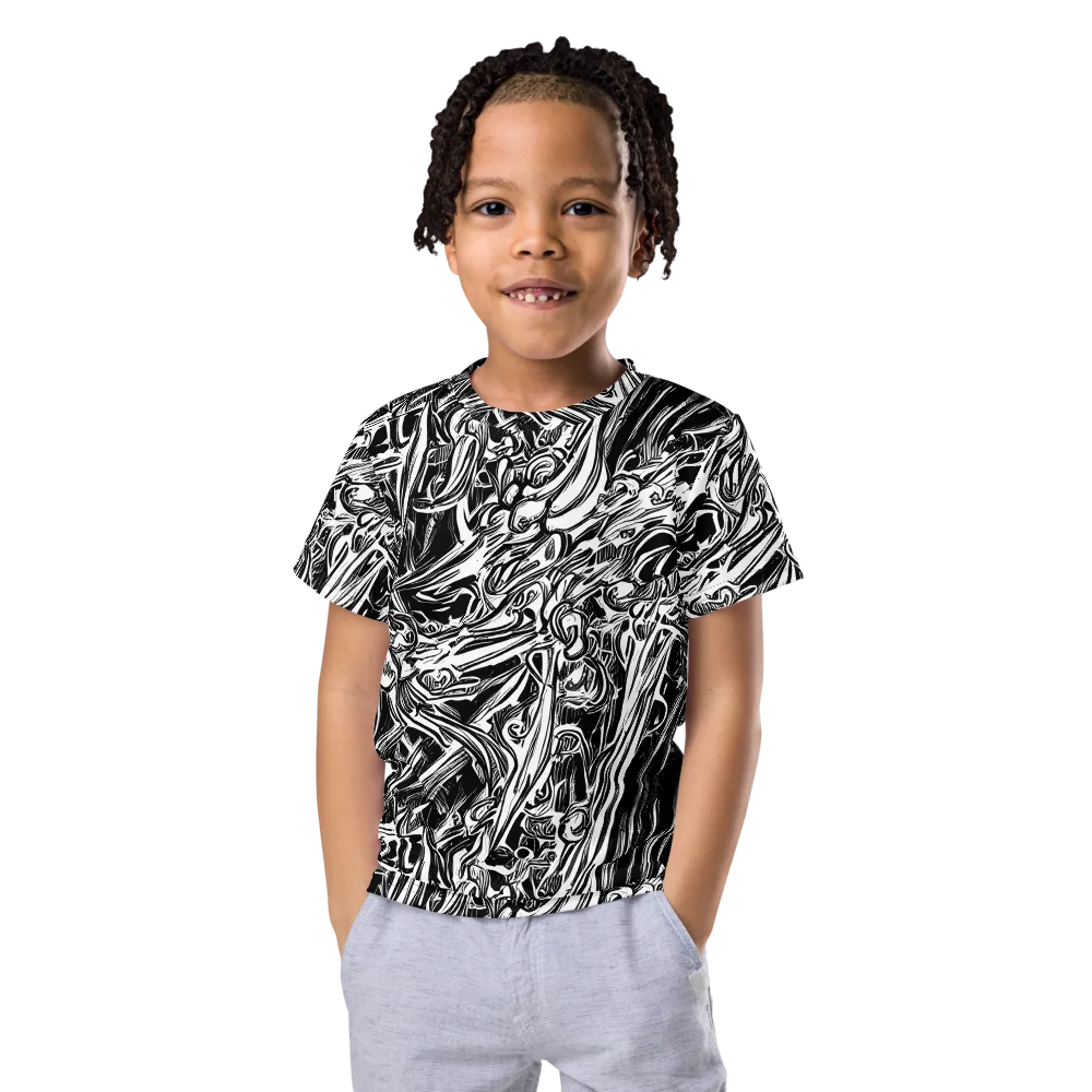 Blackwater Etch on Kids Crew Neck T-Shirt — Front
