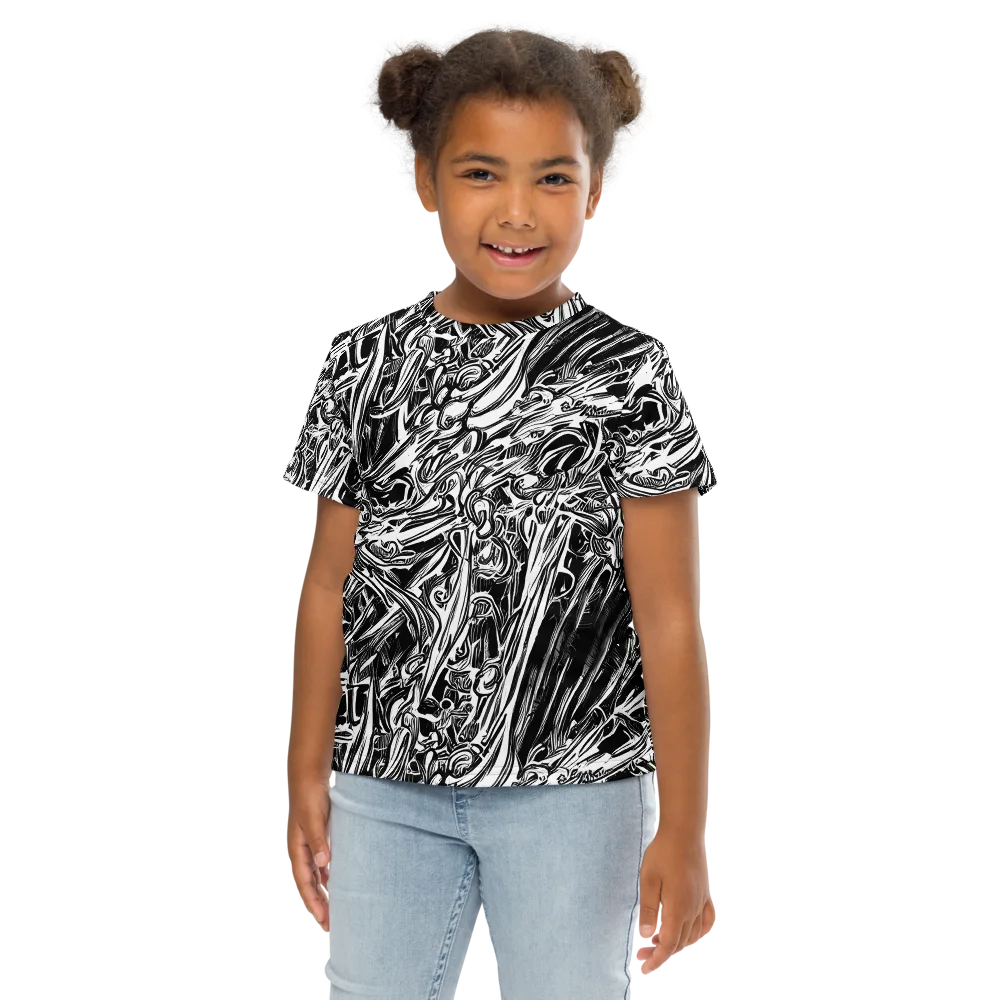 Blackwater Etch on Kids Crew Neck T-Shirt — Front