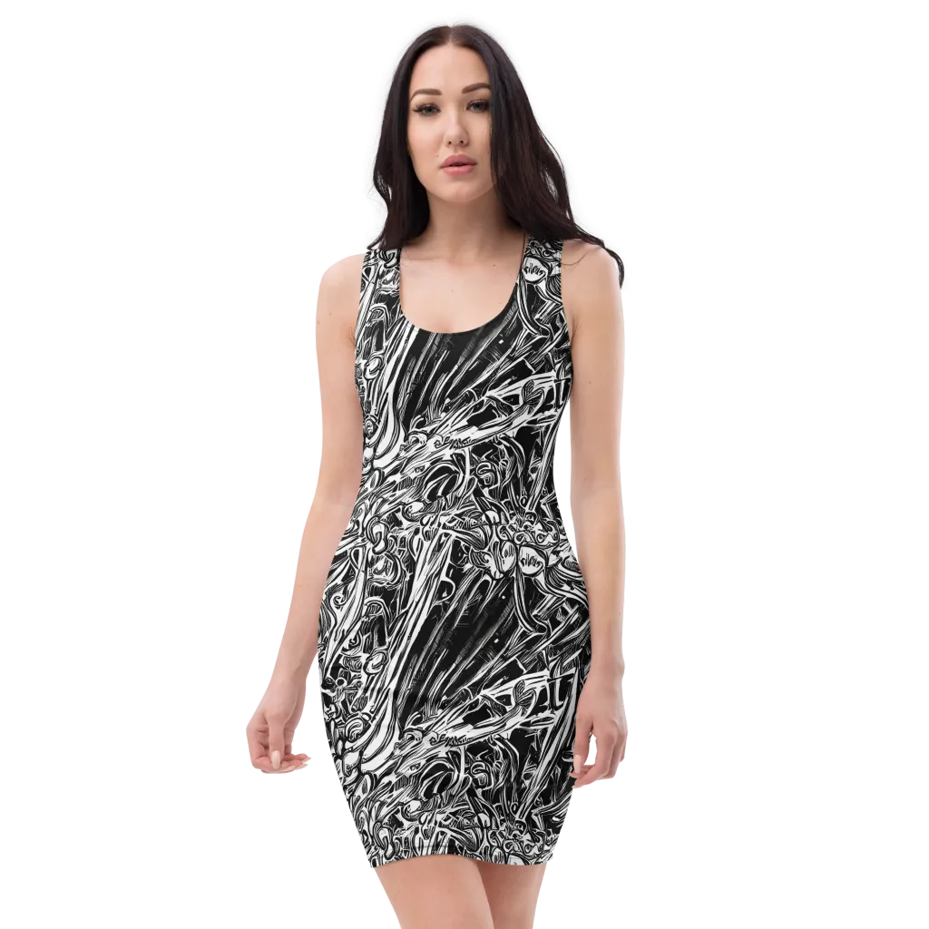 Blackwater Etch on Bodycon Dress — Front