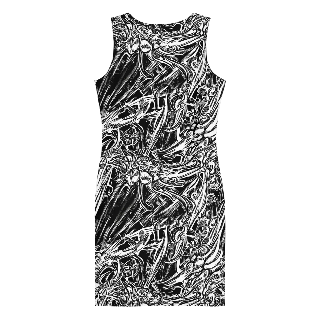 Blackwater Etch on Bodycon Dress — Back