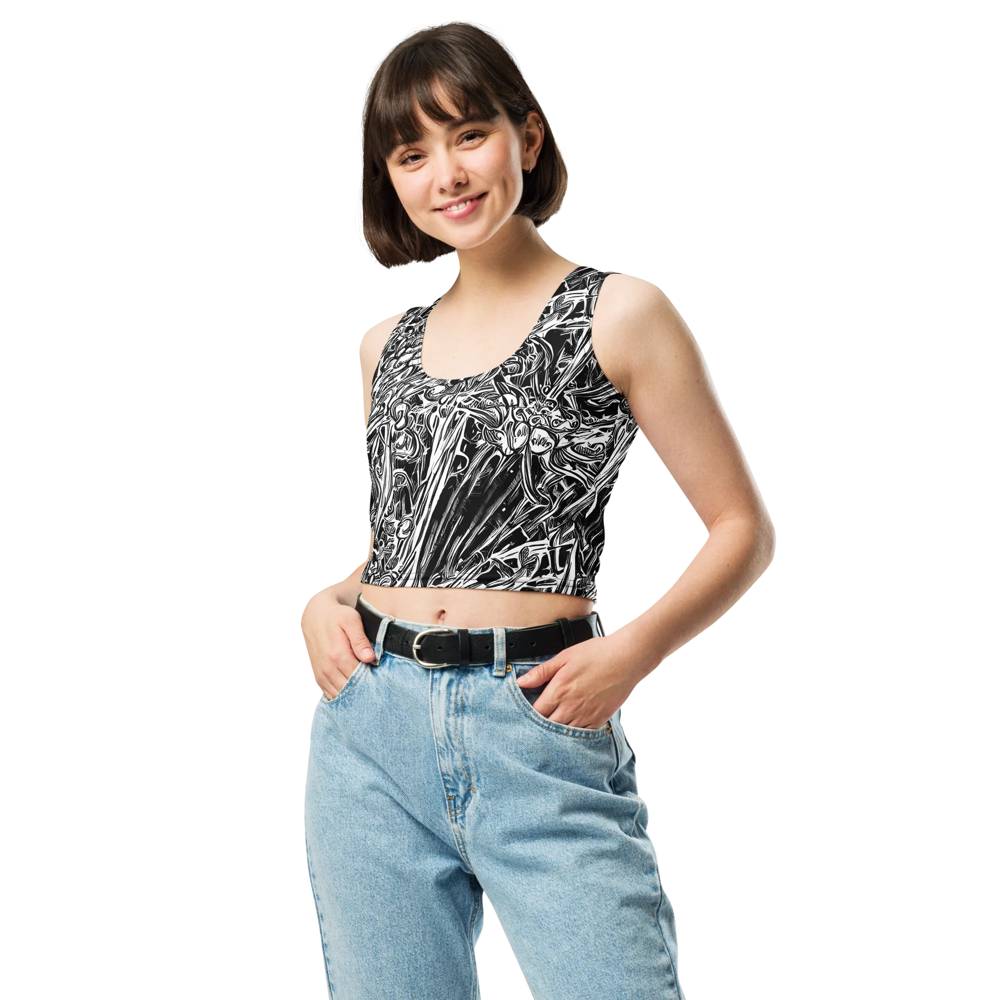 Blackwater Etch on Crop Top — Front