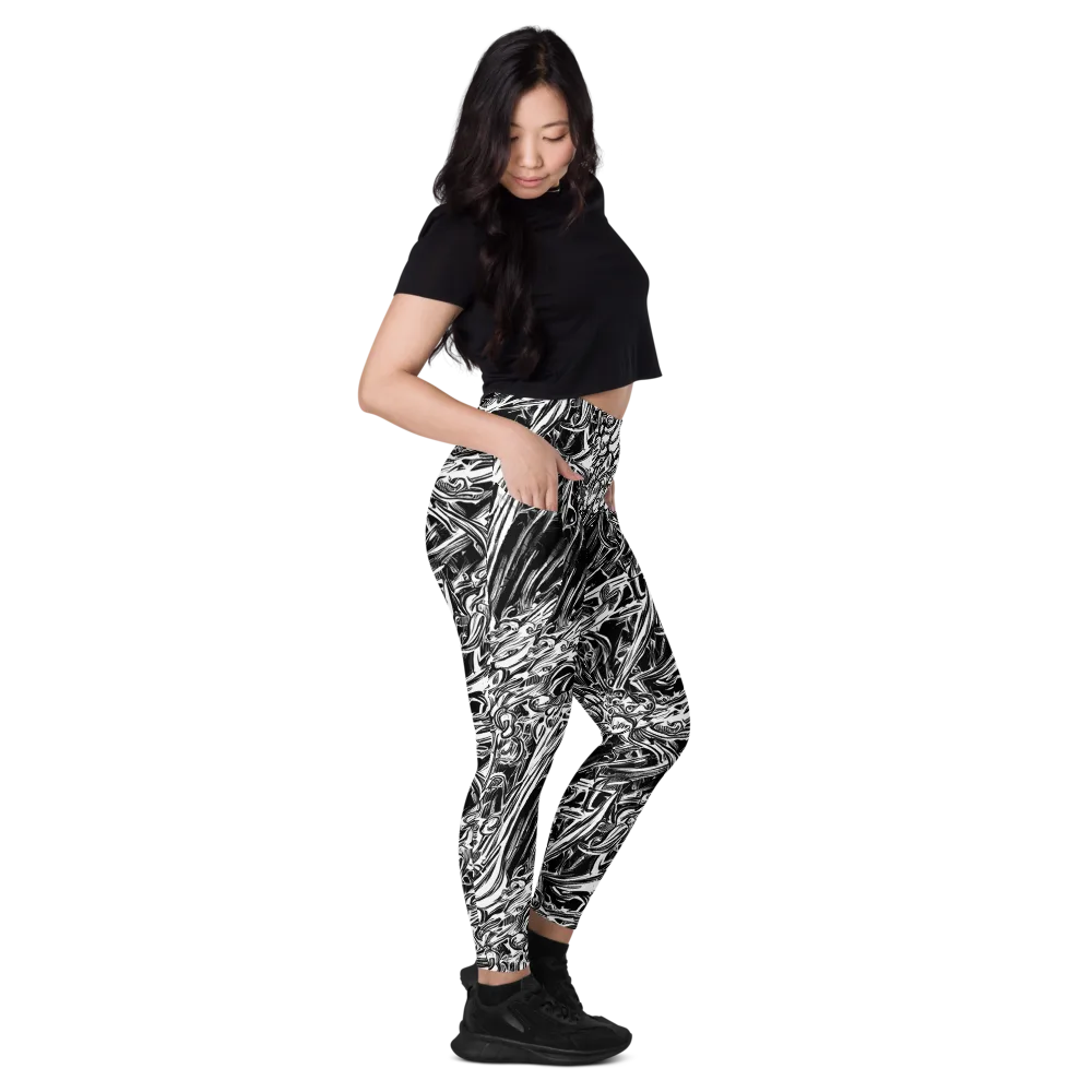 Blackwater Etch on Leggings with Pockets — Right