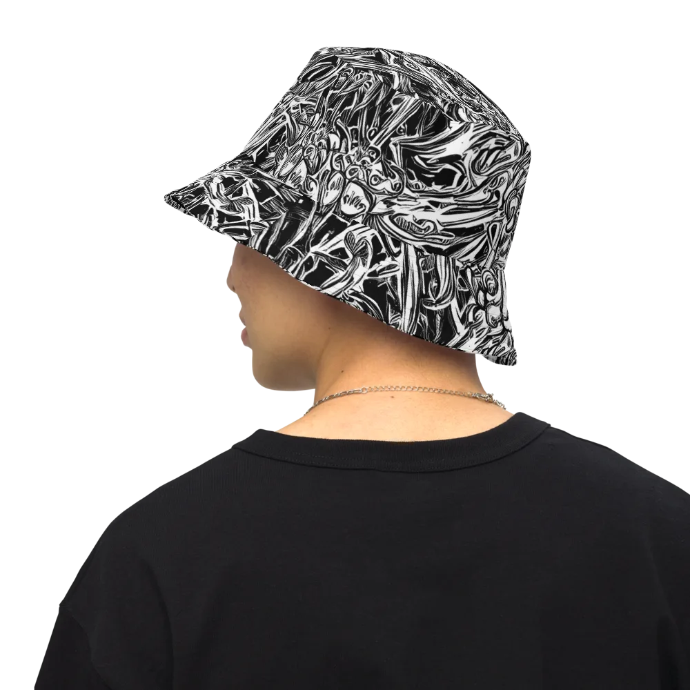 Blackwater Etch on Reversible Bucket Hat — Back Inside