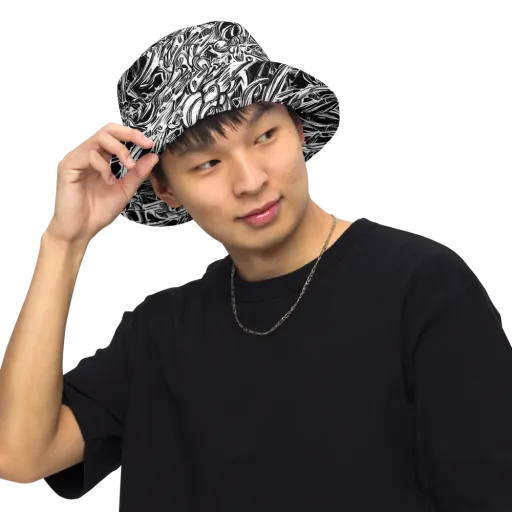 Blackwater Etch on a Reversible Bucket Hat