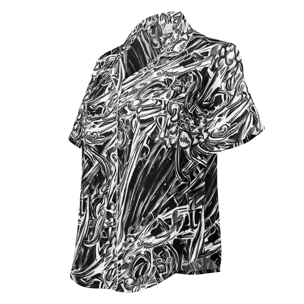 Blackwater Etch on Women's Short Sleeve Pajama Top — Left Front