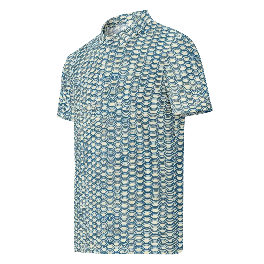 Tidal Archive on Men's Slim Fit Polo Shirt — Left Front