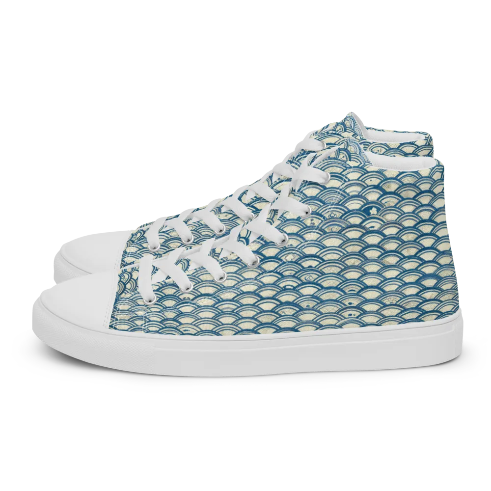 Tidal Archive on Men's High Top Canvas Shoes — Left