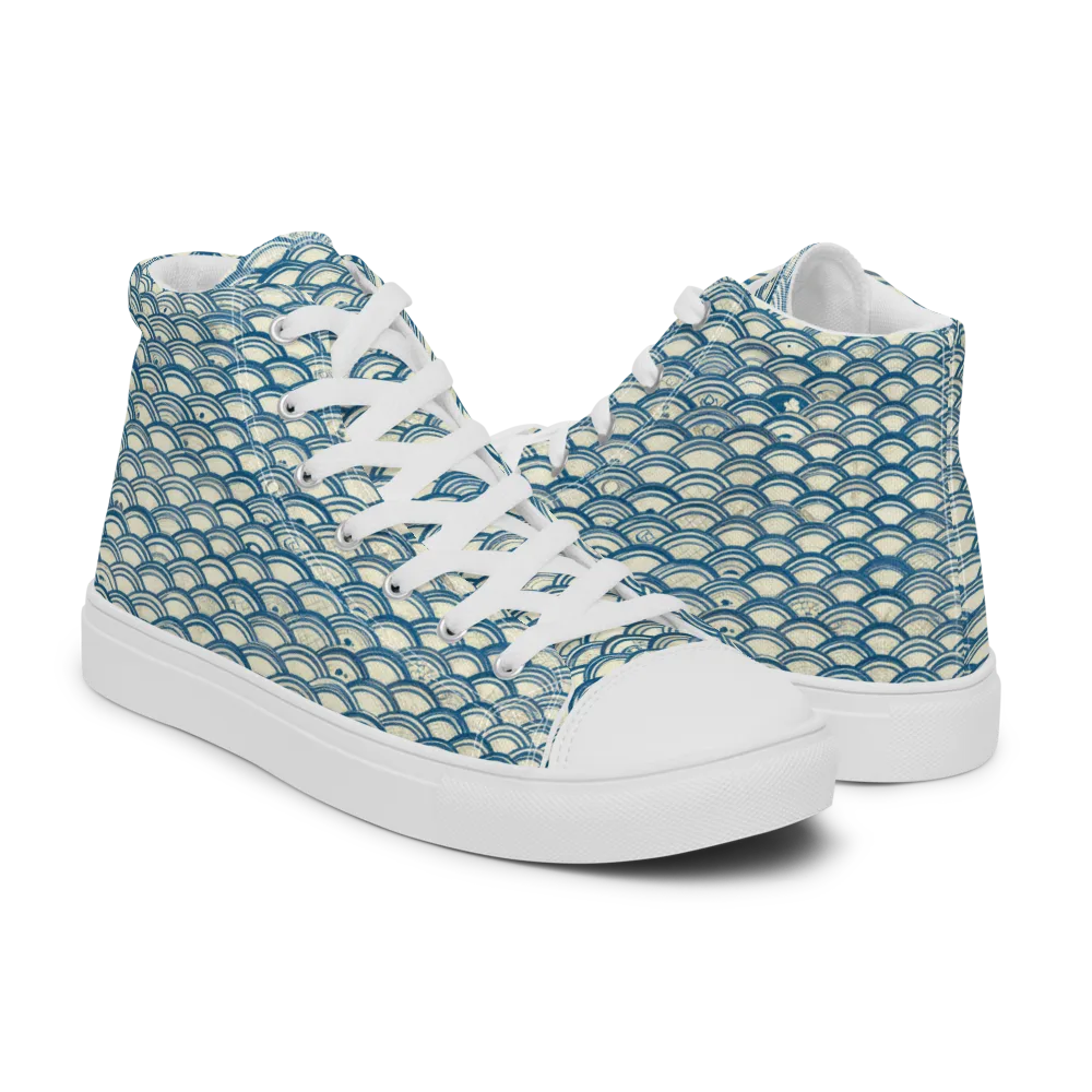 Tidal Archive on Men's High Top Canvas Shoes — Right