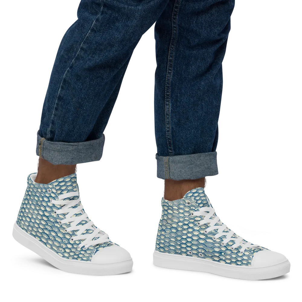 Tidal Archive on Men's High Top Canvas Shoes — Right
