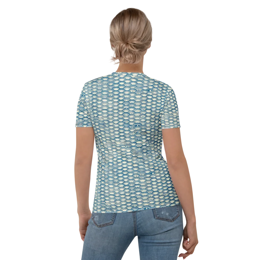 Tidal Archive on Women's Crew Neck T-Shirt — Back