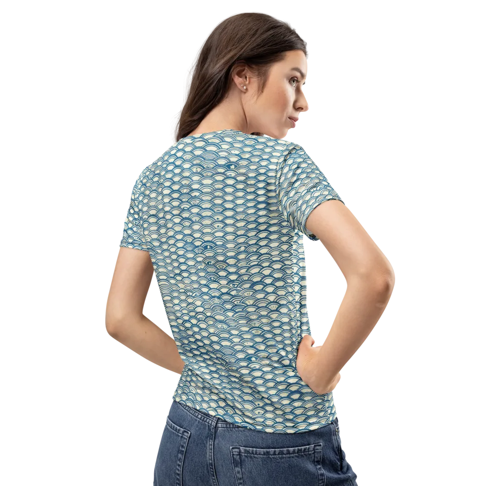 Tidal Archive on Women's Crew Neck T-Shirt — Back