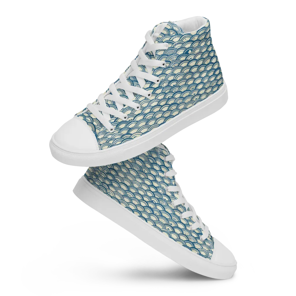 Tidal Archive on Women's High Top Canvas Shoes — Front