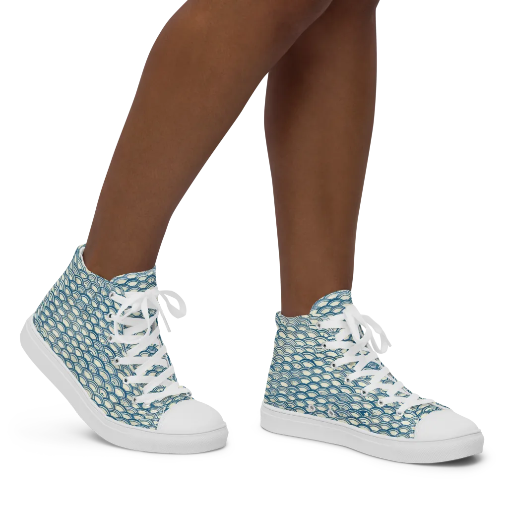 Tidal Archive on Women's High Top Canvas Shoes — Right