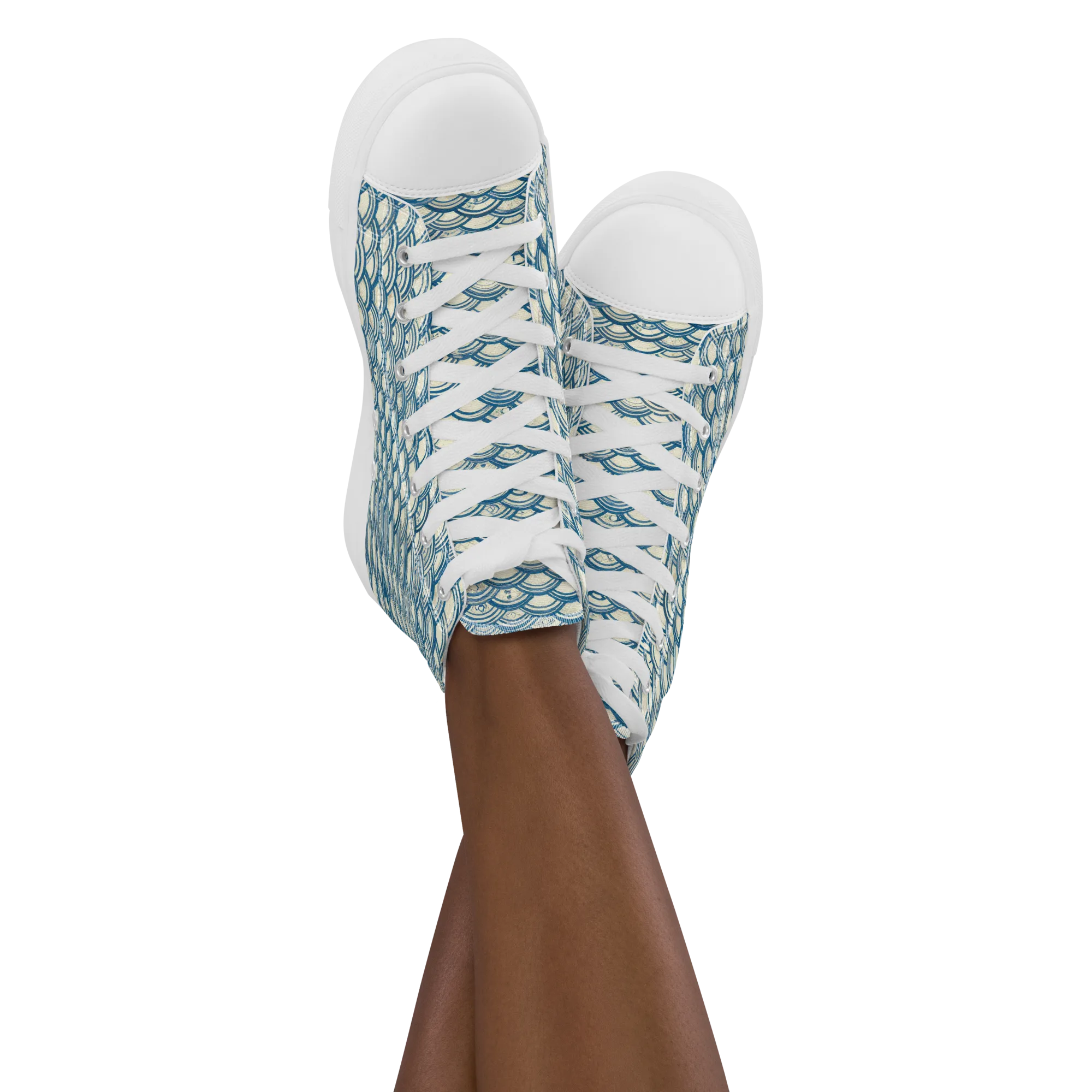 Tidal Archive on Women's High Top Canvas Shoes — Front