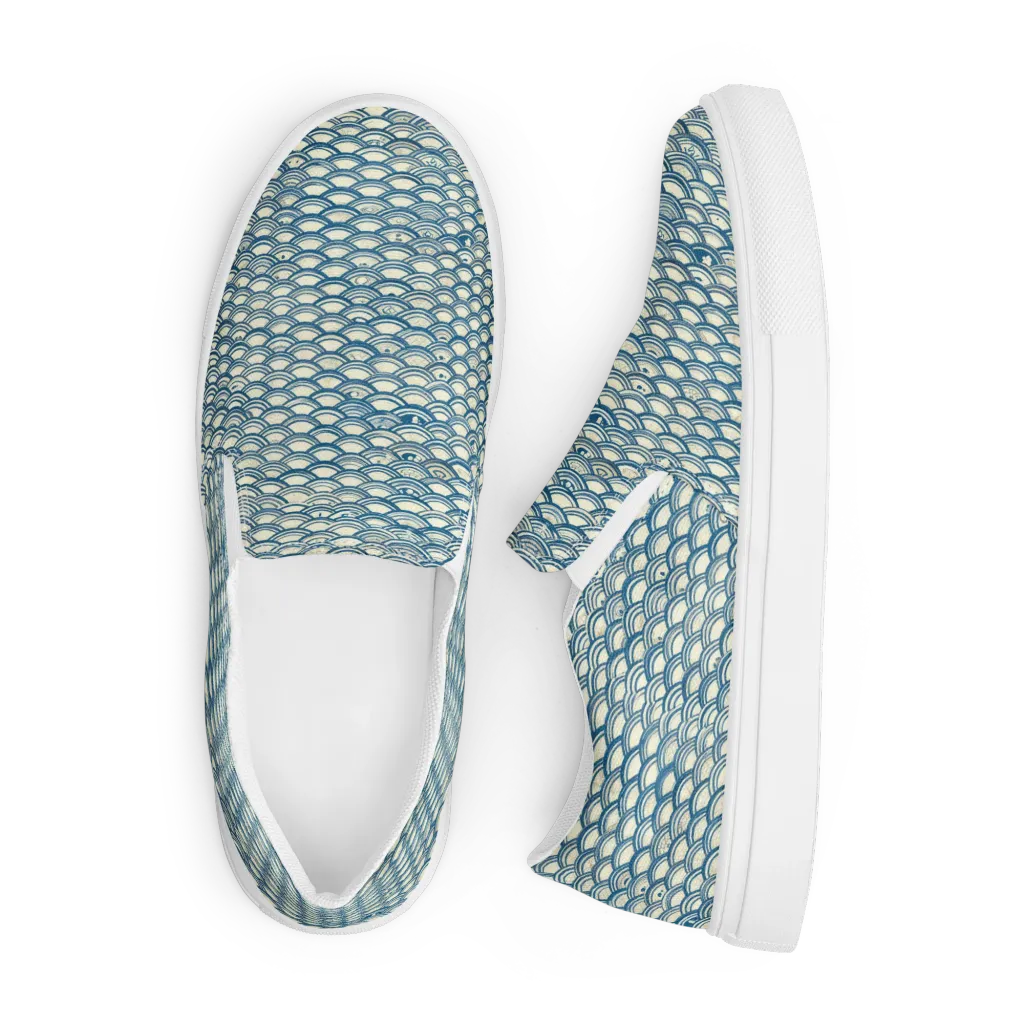 Tidal Archive on Men's Slip-On Canvas Shoes — Front
