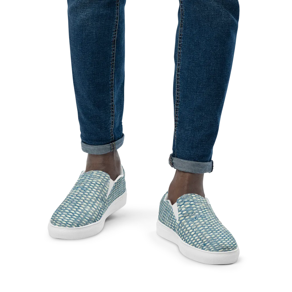 Tidal Archive on Men's Slip-On Canvas Shoes — Front