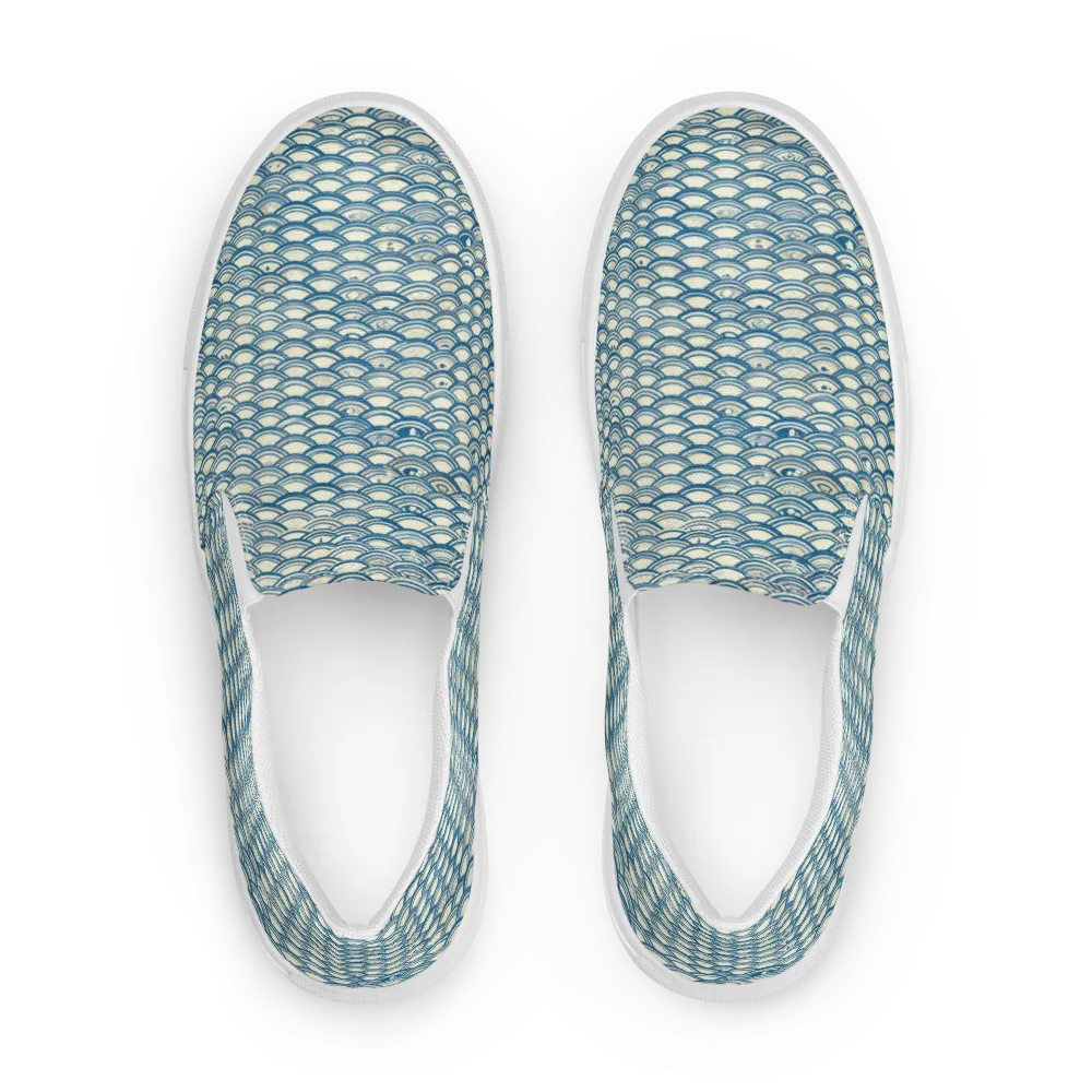 Tidal Archive on Women's Slip-On Canvas Shoes — Front