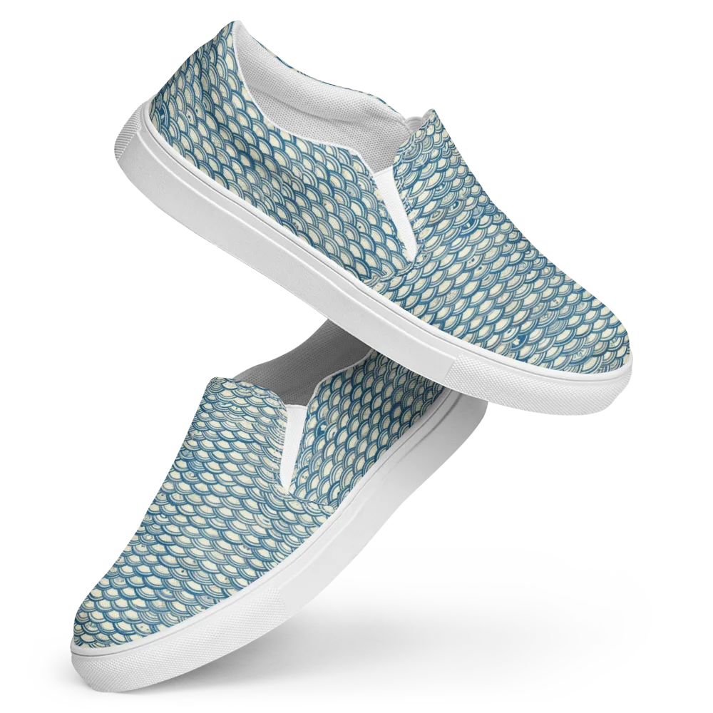 Tidal Archive on Women's Slip-On Canvas Shoes — Front