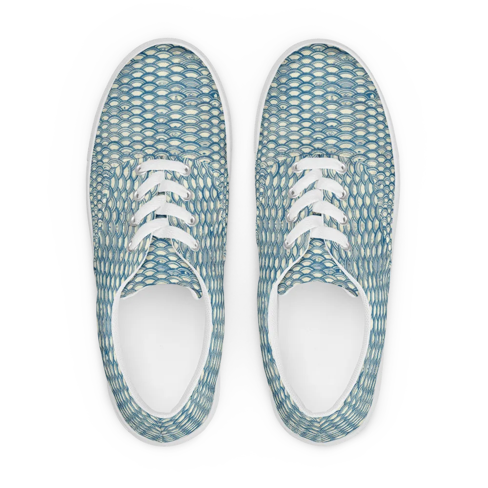 Tidal Archive on Men's Lace-Up Canvas Shoes — Front