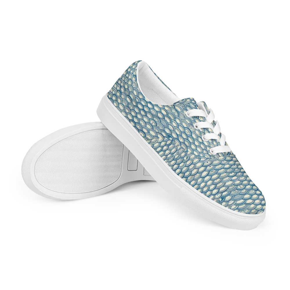 Tidal Archive on Men's Lace-Up Canvas Shoes — Right Front
