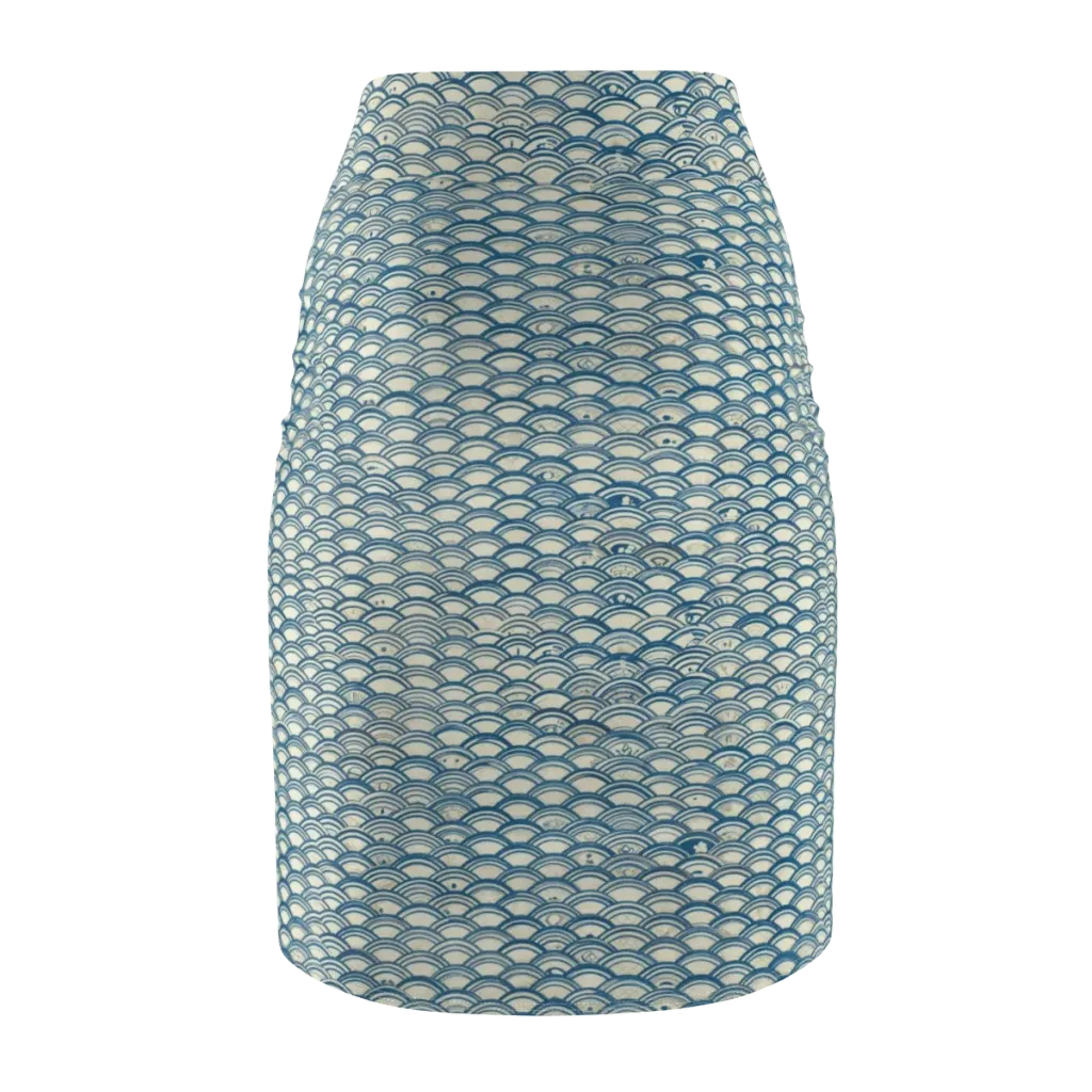 Tidal Archive on Pencil Skirt — Back