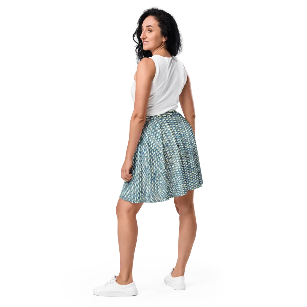 Tidal Archive on Skater Skirt — Back