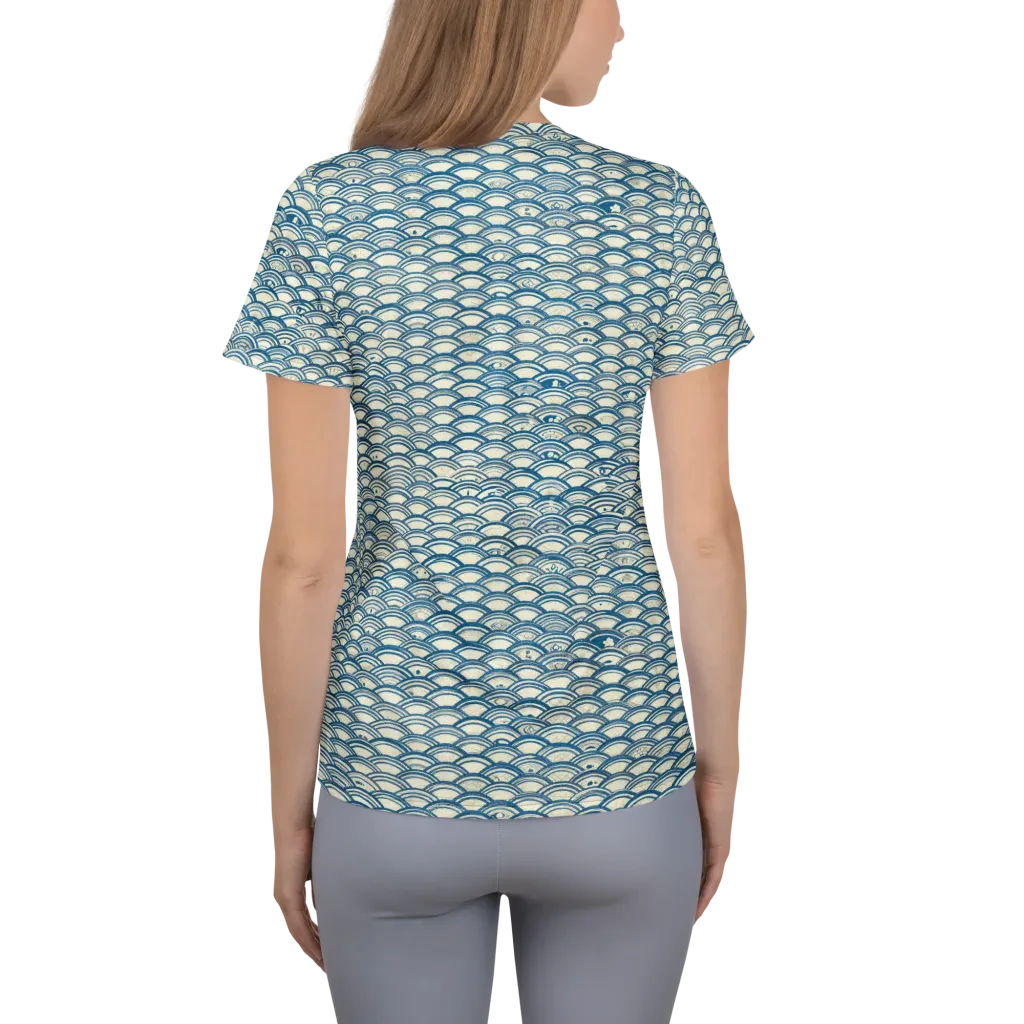 Tidal Archive on Women's Athletic T-Shirt — Back