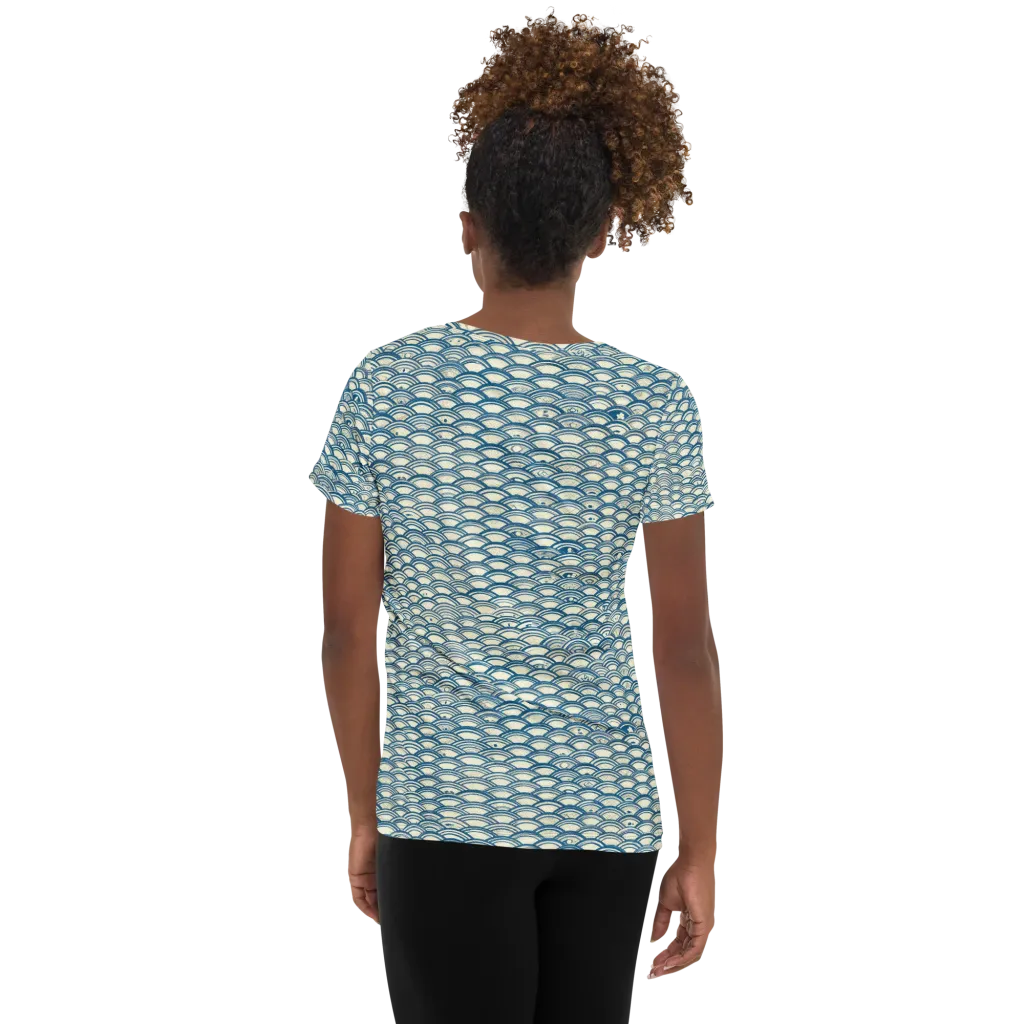 Tidal Archive on Women's Athletic T-Shirt — Back