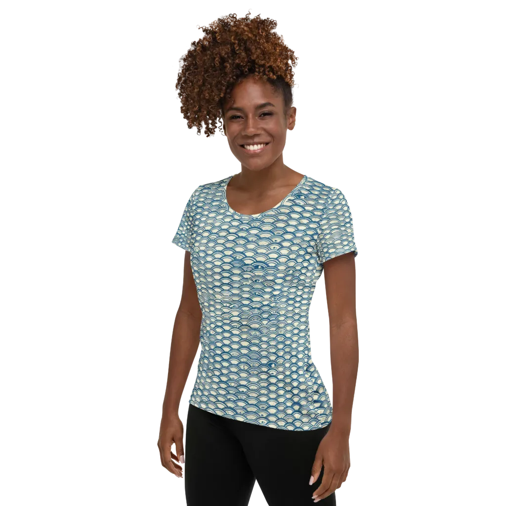 Tidal Archive on Women's Athletic T-Shirt — Left
