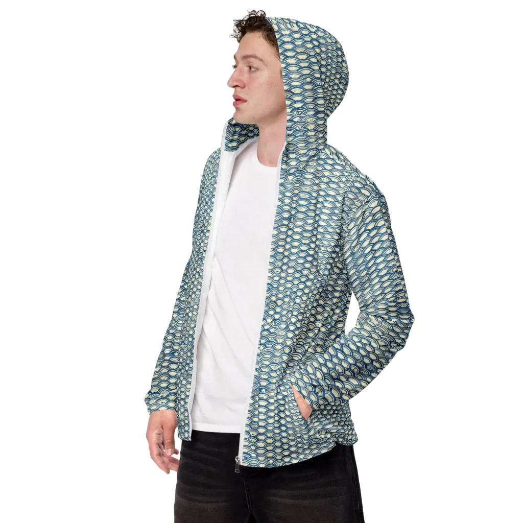 Tidal Archive on Men's Windbreaker — Left Front