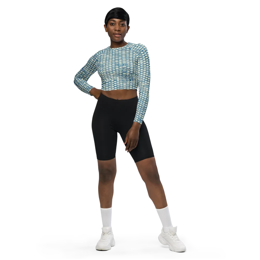 Tidal Archive on Long Sleeve Crop Top — Front