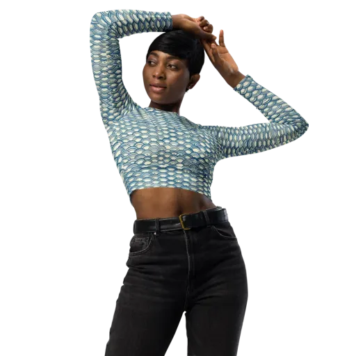 Tidal Archive on a Long Sleeve Crop Top