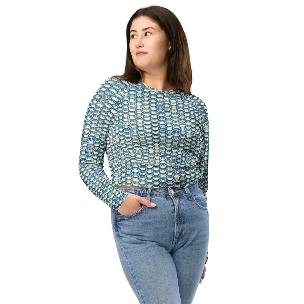 Tidal Archive on Long Sleeve Crop Top — Front