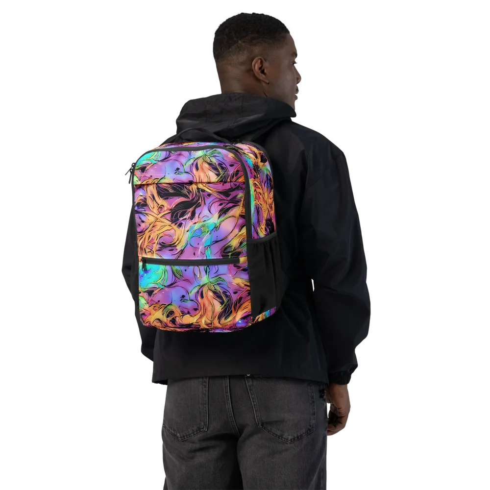 Neon Marigold on Utility Backpack — Back