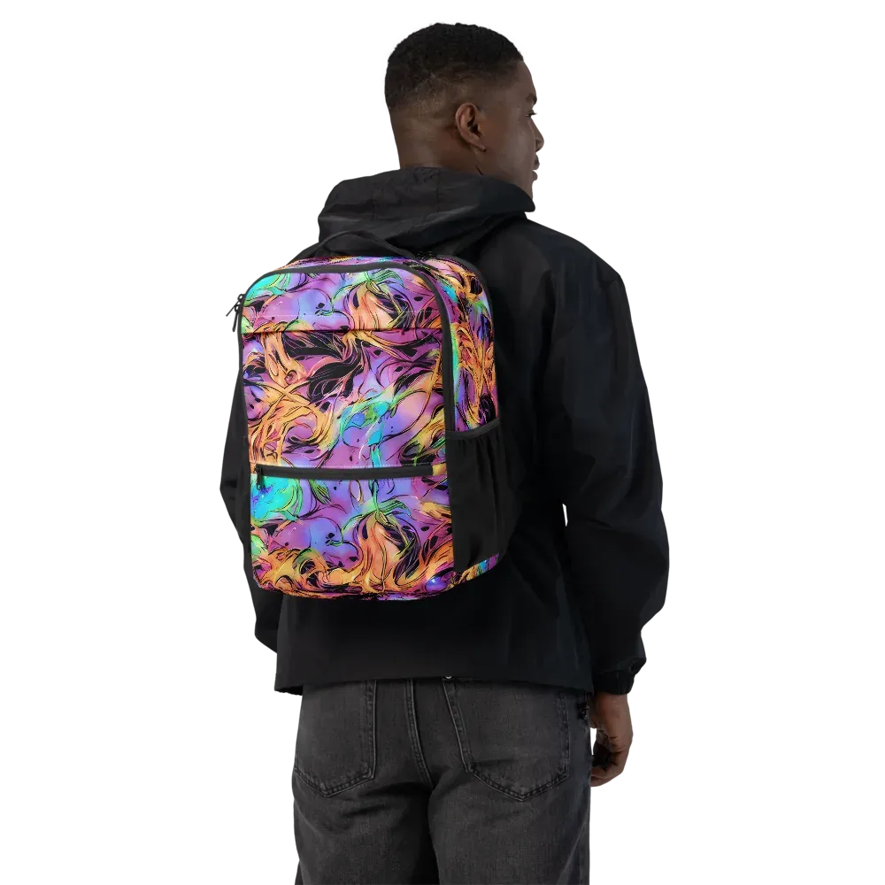 Neon Marigold on Utility Backpack — Back