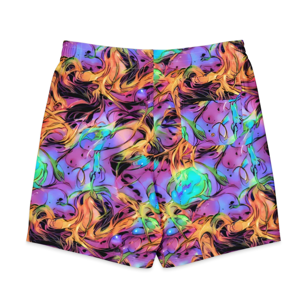 Neon Marigold on Men's Board Shorts — Back