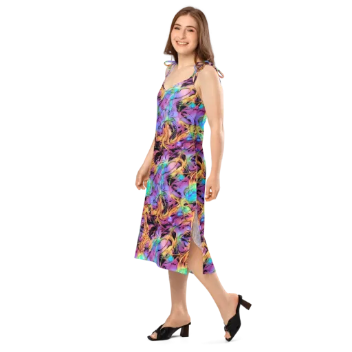Neon Marigold on a Slip Dress