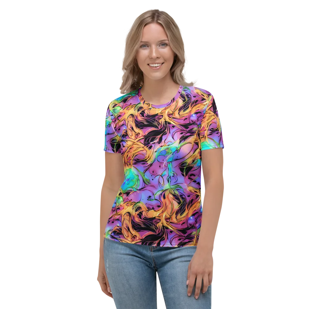 Neon Marigold on Women's Crew Neck T-Shirt — Front