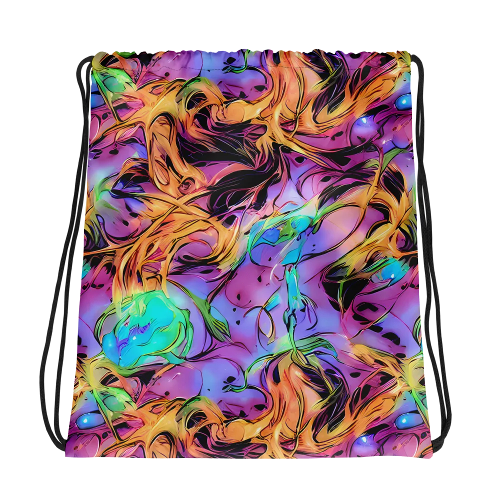 Neon Marigold on Drawstring Bag — Photo