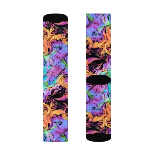Neon Marigold on a Socks