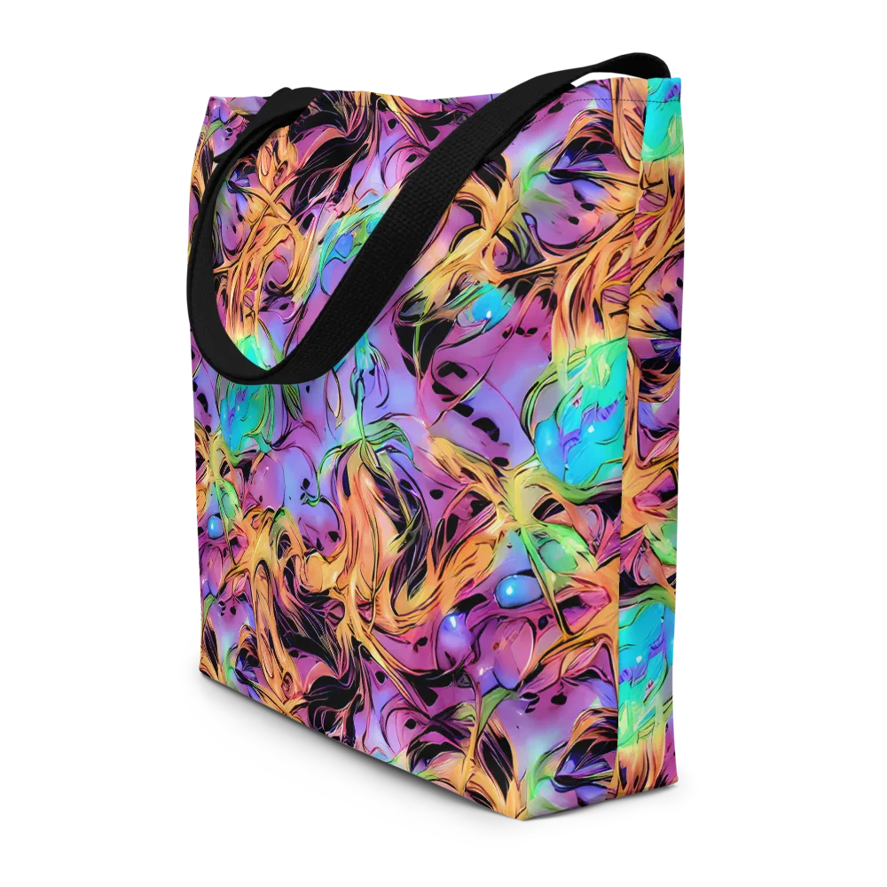 Neon Marigold on Large Tote Bag W/ Pocket — Front