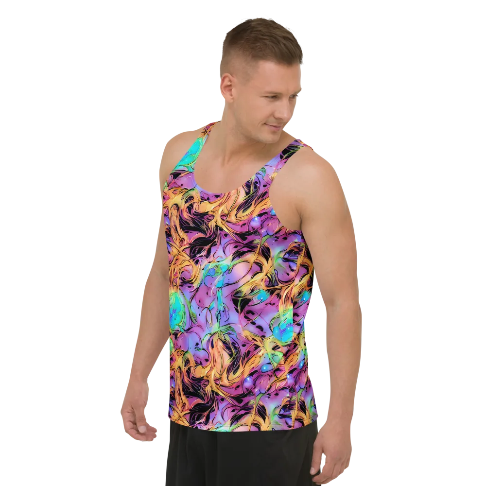 Neon Marigold on Men's Tank Top — Left Front