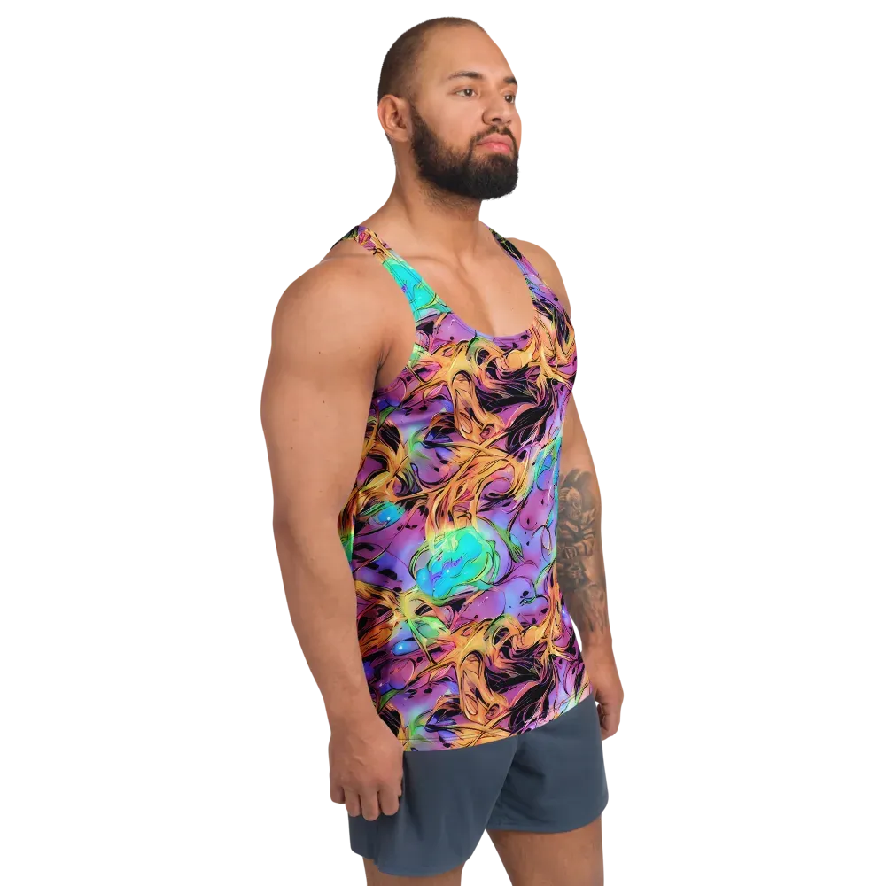 Neon Marigold on Men's Tank Top — Right Front